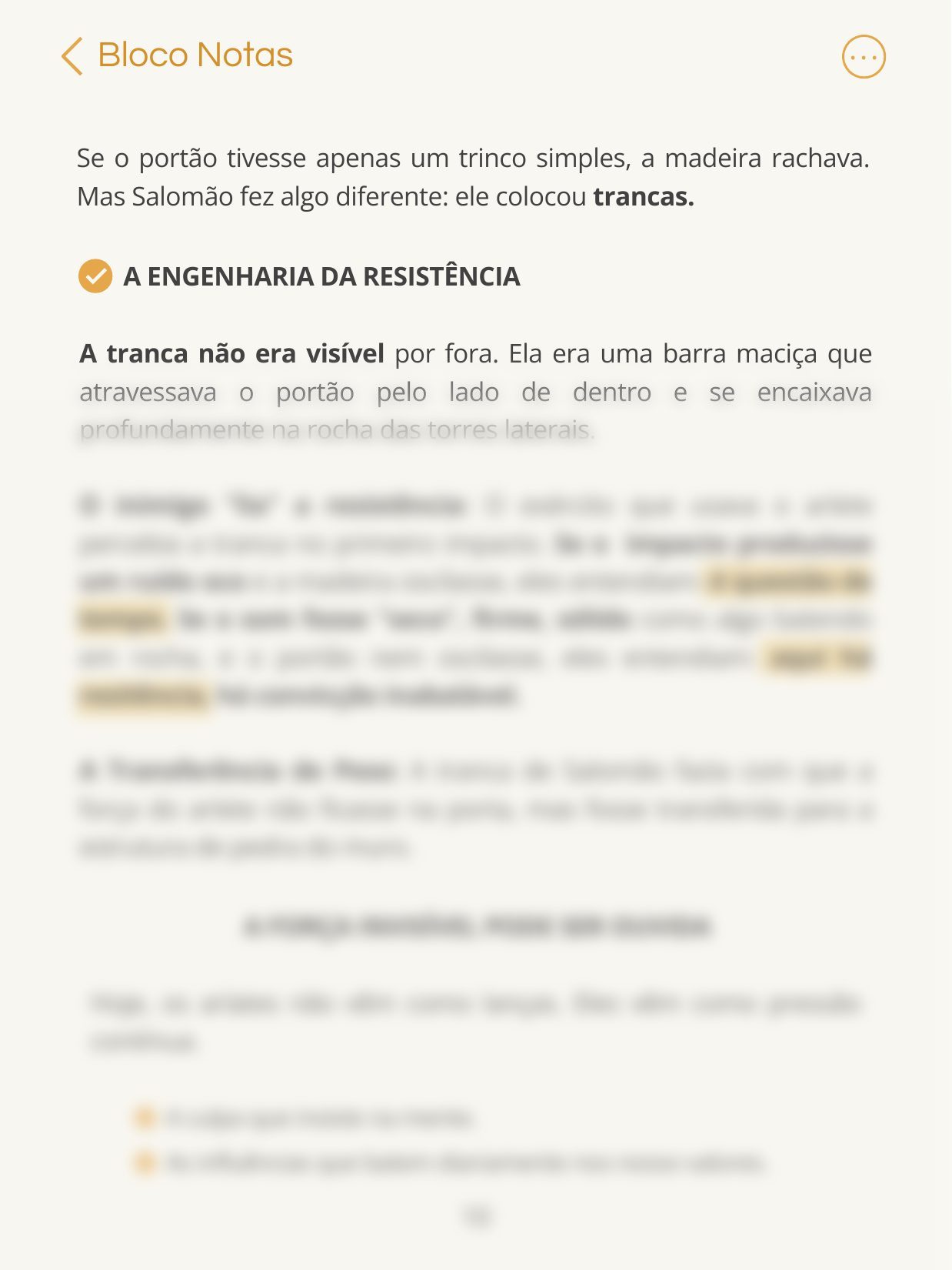 Página interna do capítulo 1, com versículo e destaques em dourado.